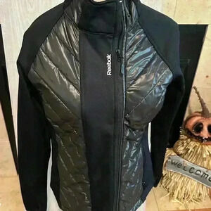 Reebok Black zip up jacket. Women. Medium. Gently used.